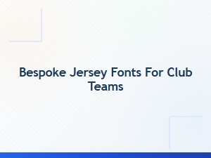 Modern Jersey Fonts for Club Team Identity